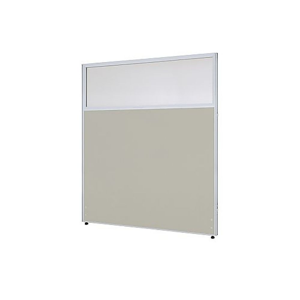 カグクロ クロス上部ポリカローパーテーションライトグレー H1400×W1200mm PPN1214-LG 1台(ご注文単位1台)【直送品】