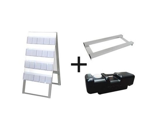 常磐精工 ケーススタンド看板 600幅4段両面ハイ ウエイトアーム・水タンクセット CSK-600X8RH-3SET 1個（ご注文単位1個）【直送品】