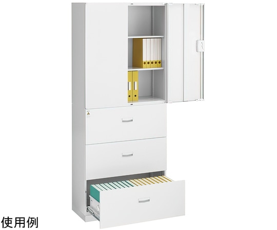 カグクロ 両開き×3段ラテラル書庫セット(W900×D400×H2160) SOW-03H-05D 1個(ご注文単位1個)【直送品】