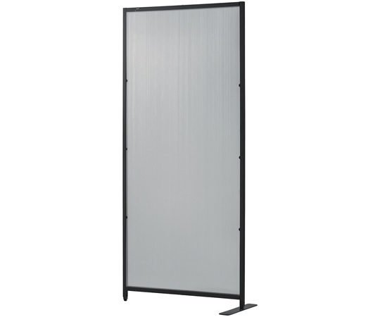 ストア・エキスプレス ポリカーボネートパネルパーティション 片側脚付き ブラック 61-801-50-1 1台(ご注文単位1台)【直送品】