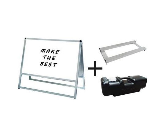 常磐精工 バリウススタンド看板 ホワイトボード A1横両面 ウエイトアーム・水タンクセット VASKWB-A1YR-3SET 1個（ご注文単位1個）【直送品】