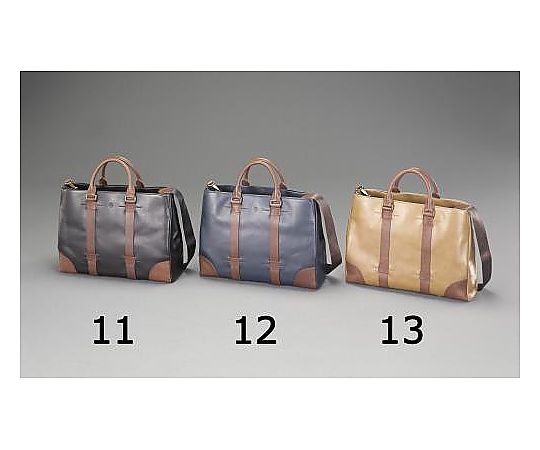 エスコ 420x310x120mm 高級トートバッグ (紺) EA927BK-12 1個(ご注文単位1個)【直送品】