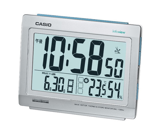 カシオ 生活環境お知らせクロック DQL-130NJ-8JF 1個(ご注文単位1個)【直送品】