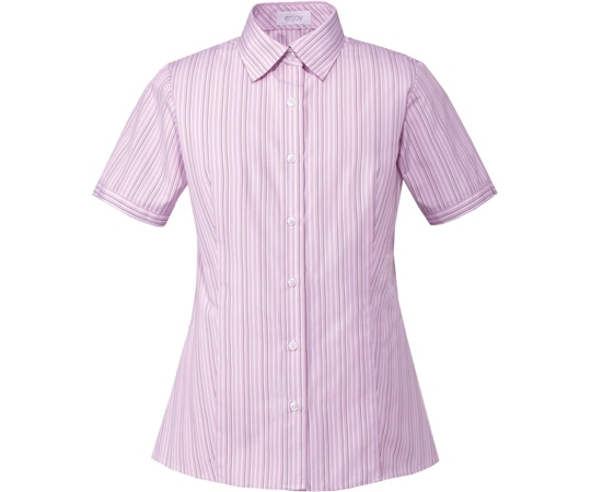 カーシーカシマ ENJOY シャツブラウス SMART STRIPE ピンク 13号 ESB599 1枚（ご注文単位1枚）【直送品】