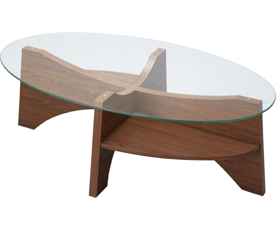 東谷 オーバルテーブル ブラウン LE-454WAL 1個（ご注文単位1個）【直送品】