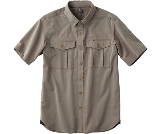 カーシーカシマ CAREAN 半袖シャツ MATT TWILL STRETCH ベージュ L CSY166 1枚（ご注文単位1枚）【直送品】