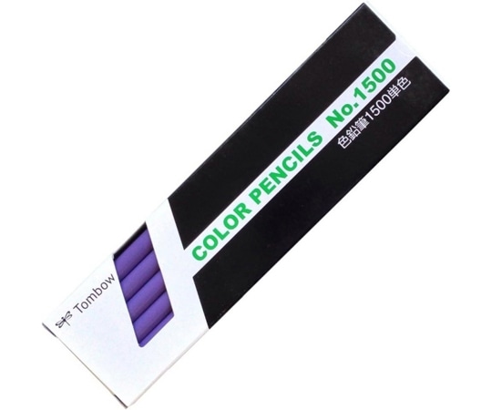 トンボ鉛筆 色鉛筆 1500 単色 ふじむらさき 藤紫 1ダース(12本入) 1500-20 1ダース(ご注文単位1ダース)【直送品】