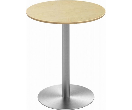 Y2K カフェテーブル 60cm 丸 ステンレス丸脚 ナチュラル  1個（ご注文単位1個）【直送品】