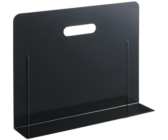 LIHITLAB ブックエンド・スーパーワイドタイプ(マグネット付) ブラック A7353-24 1枚(ご注文単位1枚)【直送品】