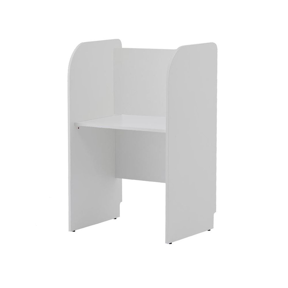 アール・エフ・ヤマカワ PCブースデスクⅡ 基本 W700 背板あり ホワイト Z-SHPCB2-70BPWH 1台(ご注文単位1台)【直送品】