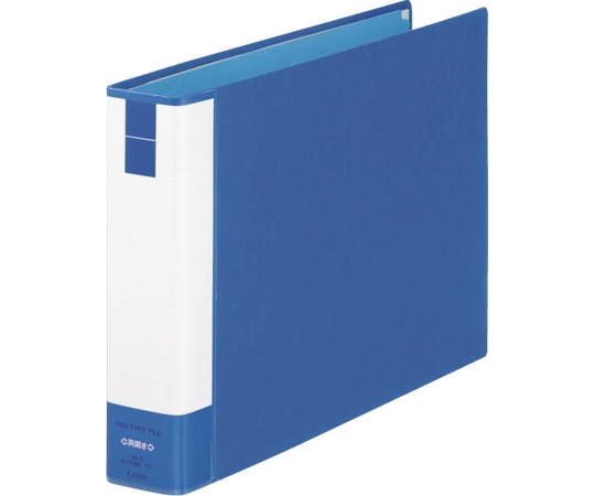 ライオン事務器 パイプ式ファイル両開き〈環境〉 ブルー No.740RK 1冊(ご注文単位1冊)【直送品】