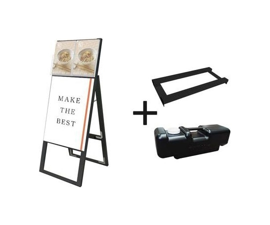 常磐精工 ブラックカタログケーススタンド看板 Dタイプ A2片面 ウエイトアーム・水タンクセット BKCSKD-A2K-3SET 1個（ご注文単位1個）【直送品】