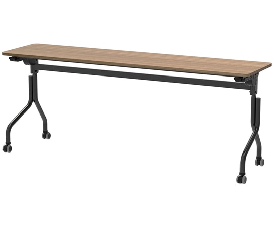 アール・エフ・ヤマカワ パラレル フォールディングテーブル W1800×D450 ウォルナット×ブラック脚 RFPFT-1845DM-BL 1台（ご注文単位1台）【直送品】