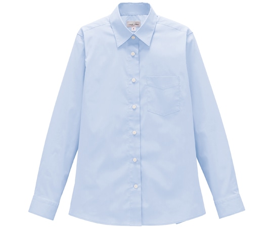 ボンマックス レディスレギュラーカラー長袖ブラウス サックス 13G FB4048L 1枚（ご注文単位1枚）【直送品】