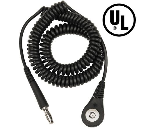 DESCO コード コイル式 JEWEL マグネット嵌合 黒 09180 1本 (ご注文単位1本)【直送品】