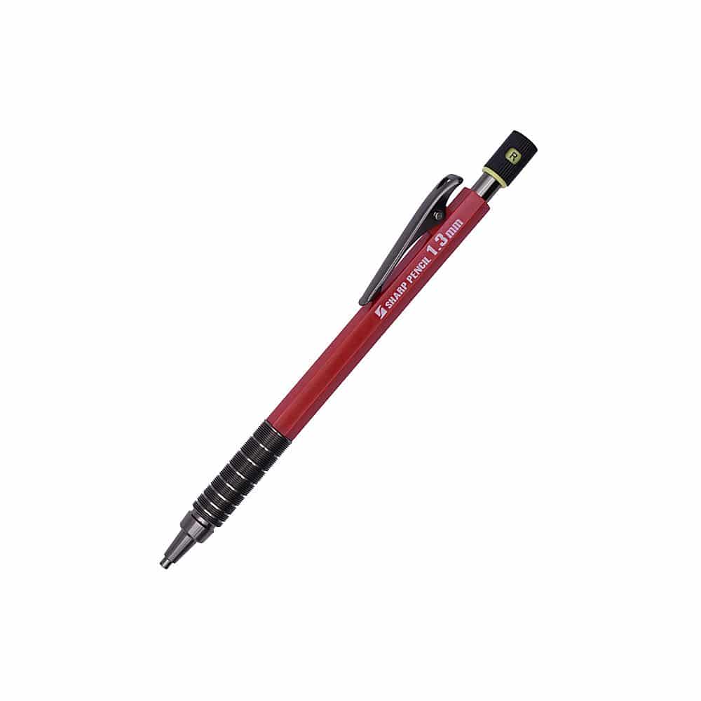 祥碩堂 麒麟 建築用シャープペンシル 1.3mm 本体 赤  1本(ご注文単位1本)【直送品】