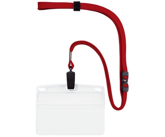 オープン工業 吊り下げ名札 クリップ式 ヨコ名刺 10枚 赤 NL-8-RD 1袋(ご注文単位1袋)【直送品】