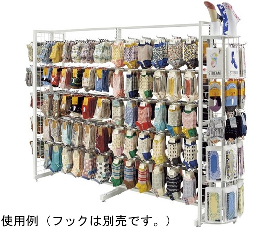 アズワン 【什器セットまるごと購入】 SF中央両面スリムタイプ W90×H150cm ホワイト 2連結セット 61-760-70-1 1セット（ご注文単位1セット）【直送品】