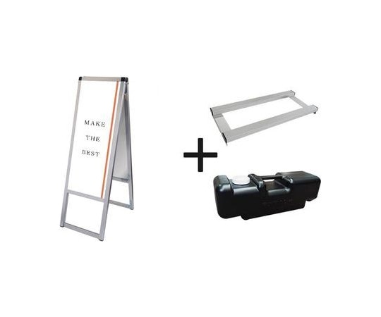 常磐精工 バリウススタンド看板 A3縦縦両面 ウエイトアーム・水タンクセット VASKAC-A3TTR-3SET 1個（ご注文単位1個）【直送品】