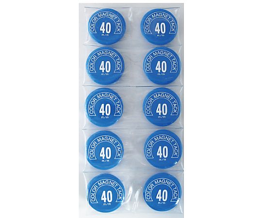 ミツヤ カラーマグネット丸型#40 青 1個×10箱入 MR-40-BU 1ケース（ご注文単位1ケース）【直送品】