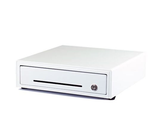 ビジコム 手動式キャッシュドロアmini(3札6コイン/W330×D330×H101mm/ホワイト) BC-DW330HP-W 1個（ご注文単位1個）【直送品】