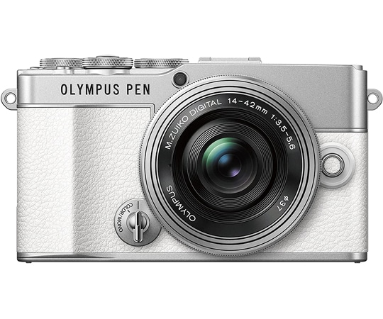 オリンパス ミラーレス一眼 ホワイト レンズキット PEN E-P7 14-42LK WH 1個（ご注文単位1個）【直送品】