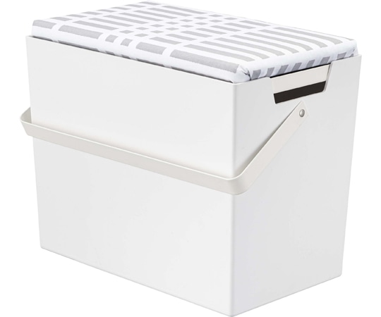 山崎実業 北欧暮らしの定番 アイロン掛けできる蓋付きアイロン収納ケース チェック グレー 5459 1個(ご注文単位1個)【直送品】