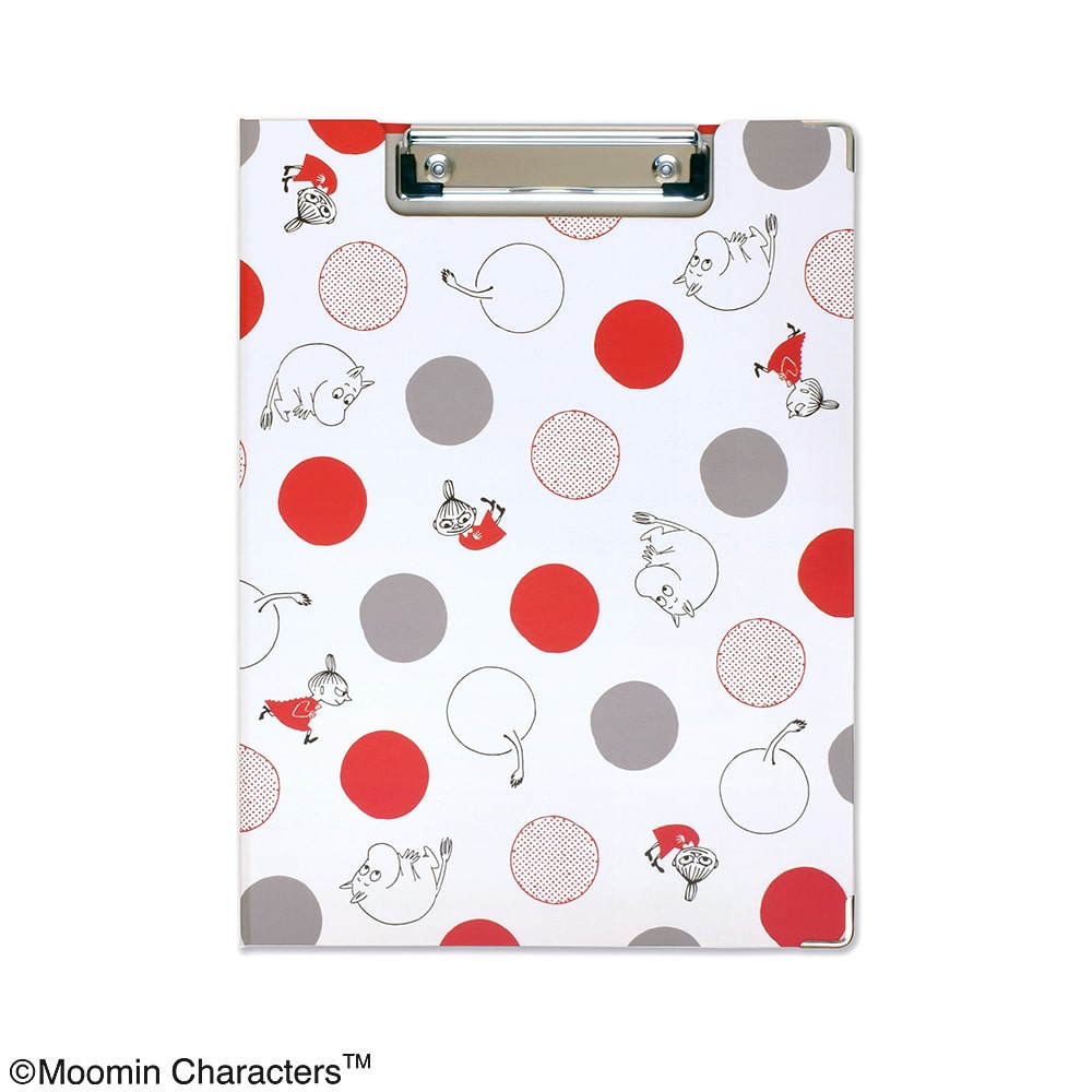 セントレディス ムーミン クリップボード Circle ホワイト/グレー ST-ZM0164 1冊(ご注文単位1冊)【直送品】
