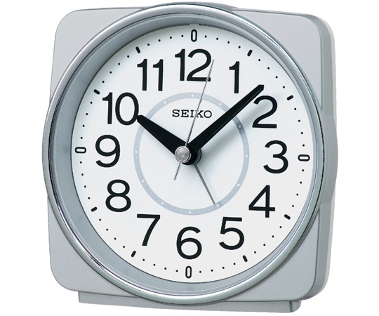 セイコー 電波目覚まし時計 108×110×60mm 銀色 KR335S 1個(ご注文単位1個)【直送品】