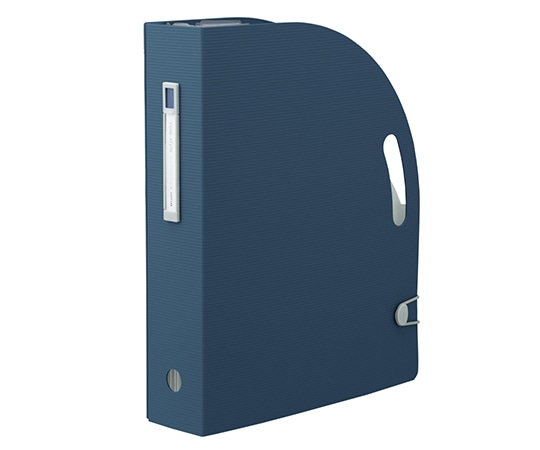 LIHITLAB noie-style ドキュメントボックス タテ (ネイビー) F7690-11 1冊(ご注文単位1冊)【直送品】