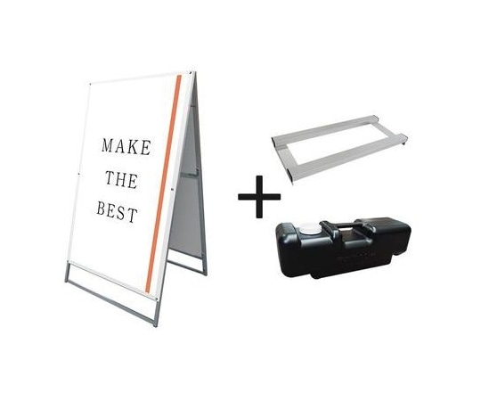常磐精工 ポスター用スタンド看板 A0両面ホワイト ウエイトアーム・水タンクセット PSSK-A0RW-3SET 1個（ご注文単位1個）【直送品】