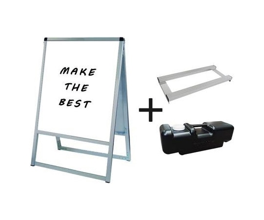 常磐精工 バリウススタンド看板ホワイトボード 450×600両面 ウエイトアーム・水タンクセット VASKWB-450X600R-3SET 1個（ご注文単位1個）【直送品】