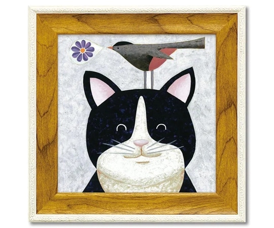 ユーパワー ミニゲル アートフレーム ジャネット ネルソン｢フローラル ニャージカル｣ JN-02006 1個（ご注文単位1個）【直送品】