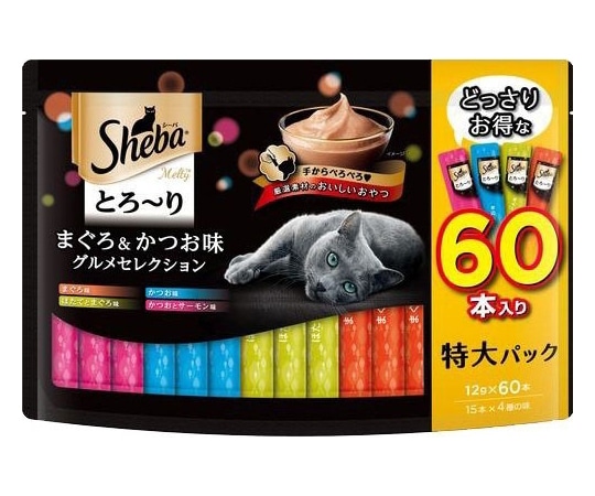 マースジャパンリミテッド シーバとろ~りメルティ マグロカツオセレクション 12g×60本 SMT60 1パック（ご注文単位1パック）【直送品】