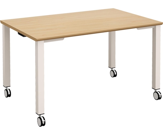 Y2K TASテーブル キャスター仕様 1280 ナチュラル/ホワイト  1台(ご注文単位1台)【直送品】