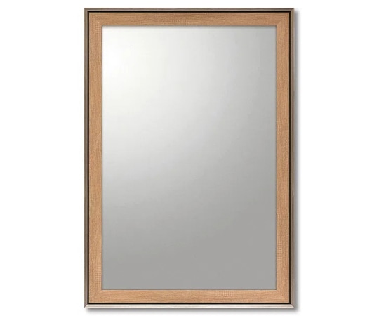 ユーパワー デコラティブ 大型ミラー ナチュラル｢長方形(グレージュ)｣ BM-20062 1個（ご注文単位1個）【直送品】