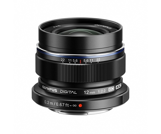 オリンパス 交換レンズ M.ZUIKO DIGITAL ED 12mm F2.0 ブラック  1本（ご注文単位1本）【直送品】
