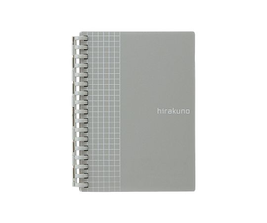 LIHITLAB hirakuno ツイストノート A6 グレー N1671-26 1冊(ご注文単位1冊)【直送品】