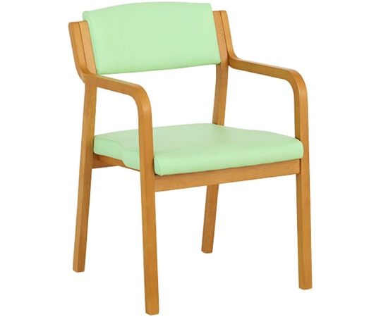 貞苅椅子製作所 スタッキングチェア 全ひじ付 1脚入 グリーン Care-116-AC AL-G 1脚（ご注文単位1脚）【直送品】