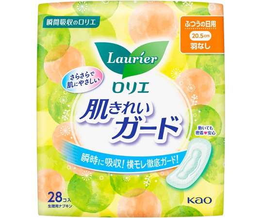 花王 ロリエ肌きれいガードふつうの日用羽なし 1ケース(24パック入)  1ケース（ご注文単位1ケース）【直送品】