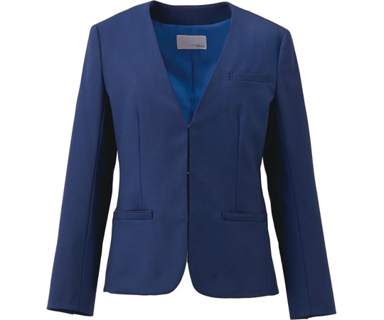 カーシーカシマ ENJOYNoir ノーカラージャケット CROSS WOOL STRETCH ダークブルー 11号 NAJ001 1枚（ご注文単位1枚）【直送品】