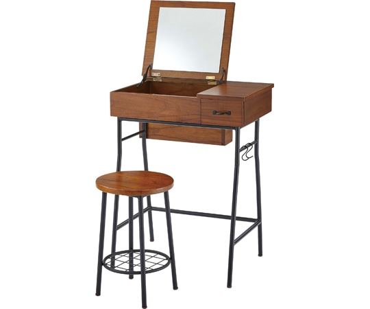 東谷 ドレッサー&スツールセット ブラウン GT-312BR 1個(ご注文単位1個)【直送品】