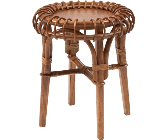 東谷 ラタンサイドテーブル ブラウン NRS-505 1個(ご注文単位1個)【直送品】