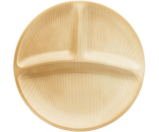 Daiwa 25cm3ツ仕切プレート ナチュラル WD-15-NA 1個(ご注文単位1個)【直送品】