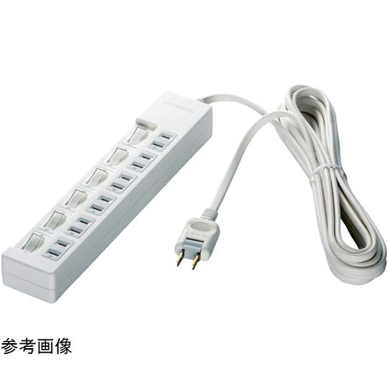 BUFFALO 2ピン式電源タップ 6個口タイプ 雷サージ防止 個別スイッチ付 3m ホワイト BSTAPSW2630WH 1台(ご注文単位1台)【直送品】