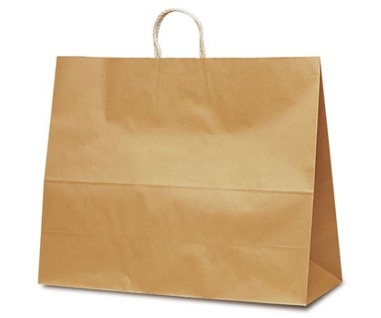 ベルベ 紙袋 自動紐手提袋 T-17 茶無地 100枚 1746 1ケース（ご注文単位1ケース）【直送品】