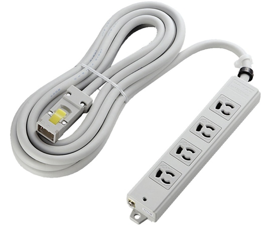 エレコム RoHS対応 工事用タップ 3P ハーネスプラグ 抜け止め マグネット 4個口 5.0m ホワイト T-WHRM3450LG/RS 1個(ご注文単位1個)【直送品】