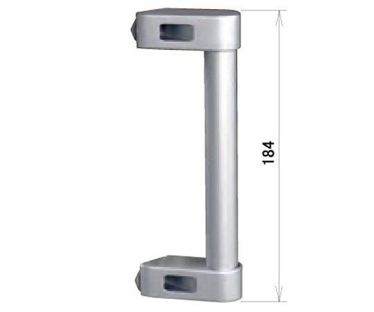 ハイロジック 仕切レール ロングパイプハンドル184mm 58379 1個(ご注文単位1個)【直送品】