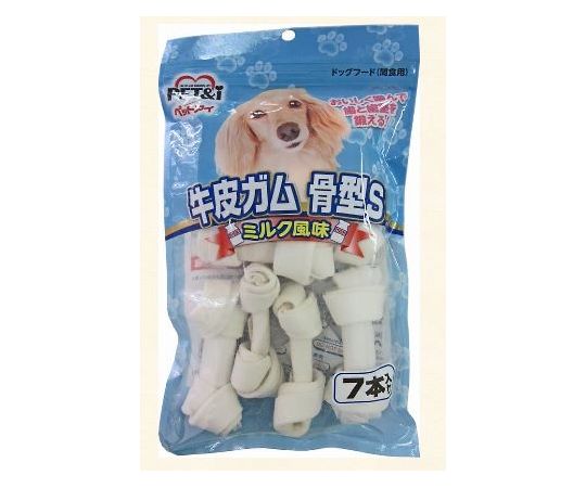 ペットアイ 牛皮ガム 骨型S ミルク風味 7本  1個（ご注文単位1個）【直送品】
