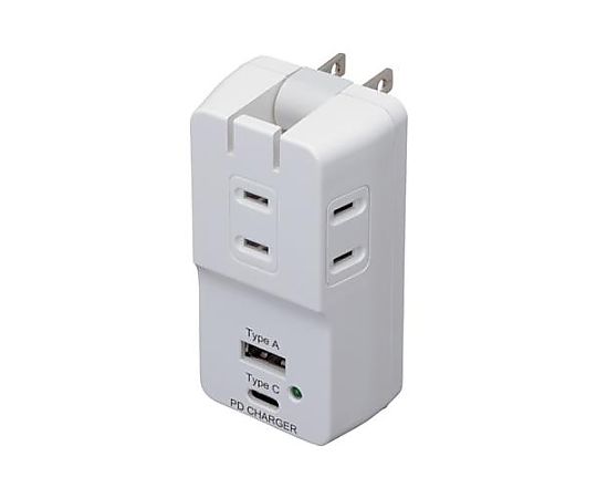 アズワン AC100V/14A 3口タップ(USB A・Cポート各1個付) EA940CD-271 1個(ご注文単位1個)【直送品】